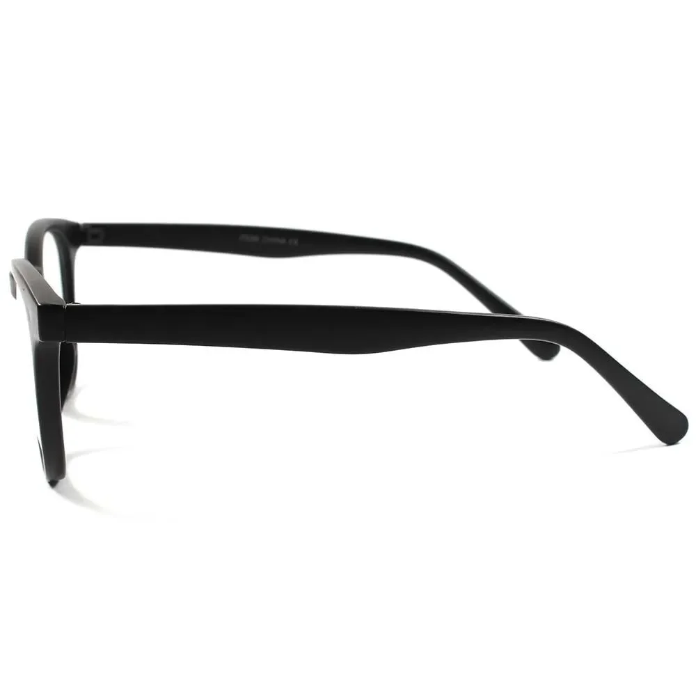 Matte Black Vintage Retro Fashion Mens Womens Nerd Geek Clear Lens Glasses A80